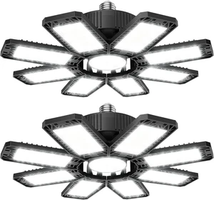 ISKYDRAW Garage Lights 2 Pack - 240W 24000LM Garage Lights Ceiling LED ISKYDRAW Garage Lights 2 Pack - 240W 24000LM Garage Lights Ceiling LED