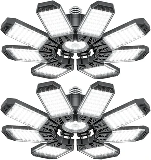 ISKYDRAW Garage Lights 2 Pack, 260W 26000LM Bright Shop Light Bay Lighting ISKYDRAW Garage Lights 2 Pack, 260W 26000LM Bright Shop Light Bay Lighting