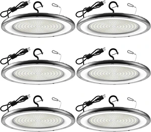 AIKVSXER 6Pack UFO LED High Bay Lights, 400W Shop Lights, 60000LM, 6000K AIKVSXER 6Pack UFO LED High Bay Lights, 400W Shop Lights, 60000LM, 6000K