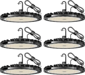 200W UFO LED High Bay Light 6PCS, 28,000LM 5000K Shop Light with US Plug 200W UFO LED High Bay Light 6PCS, 28,000LM 5000K Shop Light with US Plug