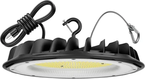 hunhun 250W UFO LED High Bay Light 37,500lm 5000K Commercial Bay Lights 5' Cable with Plug AC110-277V Waterproof Shop Lights for Workshop Garage Factory Warehouse Barn ETL Listed hunhun 250W UFO LED High Bay Light 37,500lm 5000K Commercial Bay Lights 5' Cable with Plug AC110-277V Waterproof Shop Lights for Workshop Garage Factory Warehouse Barn ETL Listed