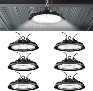 Sunco 6 Pack UFO LED High Bay Light, 150W, 5000K, 21000LM, Dimmable Sunco 6 Pack UFO LED High Bay Light, 150W, 5000K, 21000LM, Dimmable