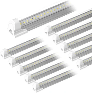 SZHLUX 10 Pack LED Shop Light 4FT, 42W 5000K 6300LM Daylight White V Shape T8 LED Tube Lights, High Output for Garage SZHLUX 10 Pack LED Shop Light 4FT, 42W 5000K 6300LM Daylight White V Shape T8 LED Tube Lights, High Output for Garage