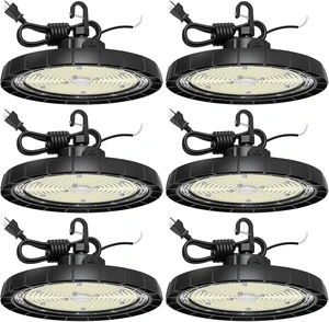 UFO LED High Bay Light, 100W Adjustable Wattage, Max 26000LM 6500K, 6 Pack UFO LED High Bay Light, 100W Adjustable Wattage, Max 26000LM 6500K, 6 Pack