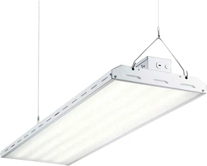 ANTLUX 4FT LED Linear High Bay Shop Light Fixture, 220W (800W Equiv.), 26500lm, 5000K, Hanging Warehouse Lights, Industrial Indoor Area Workshop Garage High Bay LED Lighting ANTLUX 4FT LED Linear High Bay Shop Light Fixture, 220W (800W Equiv.), 26500lm, 5000K, Hanging Warehouse Lights, Industrial Indoor Area Workshop Garage High Bay LED Lighting