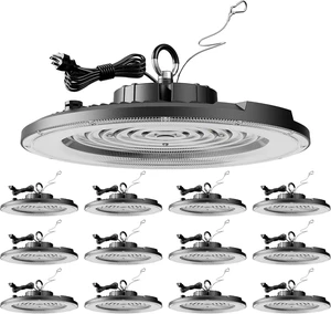 12 Pack UFO LED High Bay Light 200W, 30000LM 5000K AC100-277V 12 Pack UFO LED High Bay Light 200W, 30000LM 5000K AC100-277V