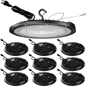 UFO High Bay LED Shop Lights 200W 10 Pack 5000K with 5ft Plug UFO High Bay LED Shop Lights 200W 10 Pack 5000K with 5ft Plug