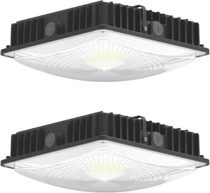 LED Canopy Light Fixture,45W 5850lm HID/HPS Replacement, 9.5" x 9.5", 5700K, AC100-277V, IP65 Waterproof,Canopy Lights Outdoor for Gas Station,Warehouse, Shop (45W-2Pack) LED Canopy Light Fixture,45W 5850lm HID/HPS Replacement, 9.5" x 9.5", 5700K, AC100-277V, IP65 Waterproof,Canopy Lights Outdoor for Gas Station,Warehouse, Shop (45W-2Pack)