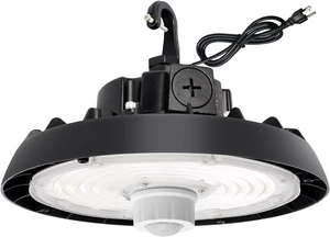 UFO Led High Bay Light with Motion Sensor, 100/120/150W, 14000/17500/21000LM, 2CCT 4000K/5000K, 0-10V Dimmable High Bay Led Shop Lights for Gym Factory Warehouse, Hook(1, 150, Watts) UFO Led High Bay Light with Motion Sensor, 100/120/150W, 14000/17500/21000LM, 2CCT 4000K/5000K, 0-10V Dimmable High Bay Led Shop Lights for Gym Factory Warehouse, Hook(1, 150, Watts)