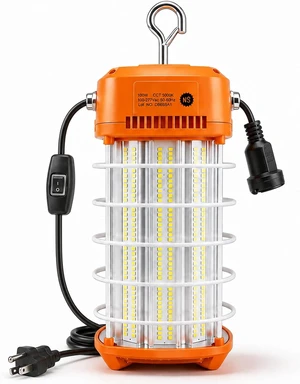 NS LED Temporary Work Light 100W, 16,500LM 5000K Construction Light, Linkable Up to 8 Lights, IP64 IK07 Portable Jobsite Lighting for Garage, Workshop, Warehouse NS LED Temporary Work Light 100W, 16,500LM 5000K Construction Light, Linkable Up to 8 Lights, IP64 IK07 Portable Jobsite Lighting for Garage, Workshop, Warehouse