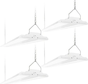 4-Pack 300W/240W/200W LED Linear Shop Lights, 0-10V Dimmable 5000K 4-Pack 300W/240W/200W LED Linear Shop Lights, 0-10V Dimmable 5000K