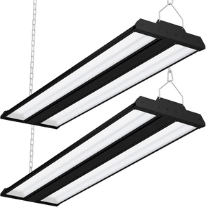 Allsmartlife LED Linear High Bay Shop Light 2-Pack, 5000K Daylight 300W 40500LM 0-10V Dimmable Adjustable Tilt Hanging LED Shop Lighting Fixtures for Garage Warehouse Workshop, ETL Allsmartlife LED Linear High Bay Shop Light 2-Pack, 5000K Daylight 300W 40500LM 0-10V Dimmable Adjustable Tilt Hanging LED Shop Lighting Fixtures for Garage Warehouse Workshop, ETL