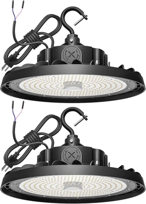 UFO LED High Bay Light 240W 36,000lm 5000K Daylight, High Bay LED Shop Light 0-10V Dimmable with US Plug 5 Cable, Commercial LED Warehouse Lights, Factory Area Lighting Fixture, 2PCS UFO LED High Bay Light 240W 36,000lm 5000K Daylight, High Bay LED Shop Light 0-10V Dimmable with US Plug 5 Cable, Commercial LED Warehouse Lights, Factory Area Lighting Fixture, 2PCS
