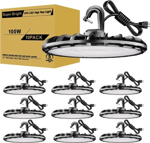 UFO LED High Bay Light 100W 11000LM 5000K High Bay LED Shop Lights UFO LED High Bay Light 100W 11000LM 5000K High Bay LED Shop Lights