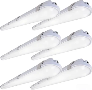 Zaltris 4FT Vapor Tight LED Lights, 60/50/40W, 3/4/5000K Adjustable, 6 Pack Zaltris 4FT Vapor Tight LED Lights, 60/50/40W, 3/4/5000K Adjustable, 6 Pack