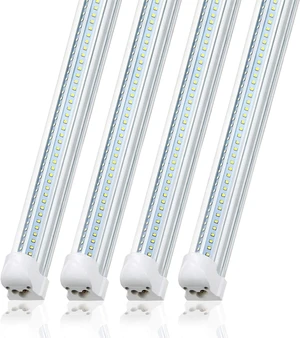 SZSKYING LED Shop Lights,72W 7200LM 6500K,8FT Integrated Fixture,V Shape,T8 Light Tube,Daylight White,Clear Cover,High Output, LED Shop Lights for Garage Warehouse Workshop Basement (Pack of 25) SZSKYING LED Shop Lights,72W 7200LM 6500K,8FT Integrated Fixture,V Shape,T8 Light Tube,Daylight White,Clear Cover,High Output, LED Shop Lights for Garage Warehouse Workshop Basement (Pack of 25)