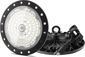 loyal LED High Bay Shop Lights: UFO Dimmable Commercial Lighting 6000K - for Warehouse Garage Workshop Gym with US Plug Cable loyal LED High Bay Shop Lights: UFO Dimmable Commercial Lighting 6000K - for Warehouse Garage Workshop Gym with US Plug Cable