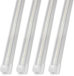 4FT LED Shop Light,6300LM,42W,6500K Super Bright White,V Shape Integrated T8 LED Tube Light,High Output Linkable Shop Lights 4FT LED Shop Light,6300LM,42W,6500K Super Bright White,V Shape Integrated T8 LED Tube Light,High Output Linkable Shop Lights