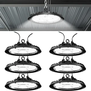 Sunco 6 Pack UFO LED High Bay Light, 200W, 5000K, 29000LM, Dimmable Sunco 6 Pack UFO LED High Bay Light, 200W, 5000K, 29000LM, Dimmable