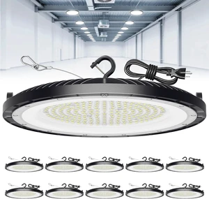 ONLYLUX 10 Pack 200W UFO LED High Bay Light 30000LM 5000K High Bay Lights ONLYLUX 10 Pack 200W UFO LED High Bay Light 30000LM 5000K High Bay Lights