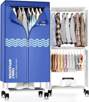 Clothes Dryer, Portable Drying Machine with Timer, 60inch Laundry Drying Wardrobe with Large Capacity, Electric Dryer/Rack for Home | Appartments (Blue TL6) Clothes Dryer, Portable Drying Machine with Timer, 60inch Laundry Drying Wardrobe with Large Capacity, Electric Dryer/Rack for Home | Appartments (Blue TL6)