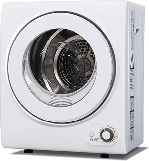 10 LBS Portable Dryer, 1.5 Cu.Ft. Portable Clothes Dryer with Knob Control, Stainless Steel Drum, Exhaust Pipe, 850W Drying Machine for Apartment, Dorm, Home, White 10 LBS Portable Dryer, 1.5 Cu.Ft. Portable Clothes Dryer with Knob Control, Stainless Steel Drum, Exhaust Pipe, 850W Drying Machine for Apartment, Dorm, Home, White