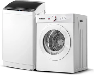 ROVSUN 1.8CuFt Portable Clothes Dryer and 17.8LBS Full-Automatic Washing Machine Set, Compact Laundry Washer and Dryer Combo Set with Stainless Steel Inner Tub, for Apartment, Dorms, Home ROVSUN 1.8CuFt Portable Clothes Dryer and 17.8LBS Full-Automatic Washing Machine Set, Compact Laundry Washer and Dryer Combo Set with Stainless Steel Inner Tub, for Apartment, Dorms, Home