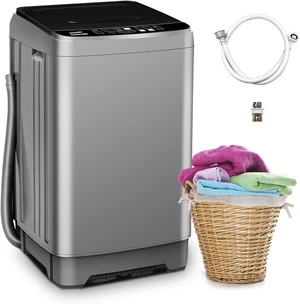 17.7 lbs Full-Automatic Portable Washing Machine, 10 Wash Programs 17.7 lbs Full-Automatic Portable Washing Machine, 10 Wash Programs