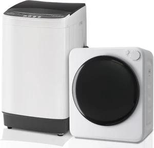 Erivess 2.0 Cu.Ft Full Automatic Washer & 1.6 Cu.Ft Compact Dryer Combo Set Erivess 2.0 Cu.Ft Full Automatic Washer & 1.6 Cu.Ft Compact Dryer Combo Set