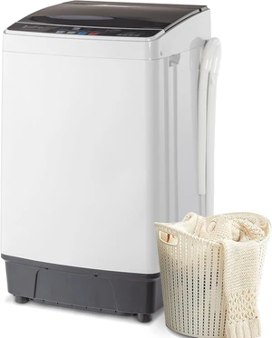 ROVSUN 17.6lbs Full Automatic Washing Machine, 2 in 1 Portable Laundry ClothesWasher with Drain Pump, Compact Washer and Dryer Combo, Top Load Washer for House Apartment Dorm ROVSUN 17.6lbs Full Automatic Washing Machine, 2 in 1 Portable Laundry ClothesWasher with Drain Pump, Compact Washer and Dryer Combo, Top Load Washer for House Apartment Dorm