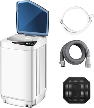 Full-Automatic Portable Mini Washing Machines,7.7 lbs Load Capacitywith Spin and Built in Barrel Light for Dorms Apartments RV and Camping Full-Automatic Portable Mini Washing Machines,7.7 lbs Load Capacitywith Spin and Built in Barrel Light for Dorms Apartments RV and Camping