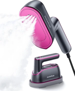 Jack Rose Travel Steamer Iron for Clothes,1200w Iron Steamer,Portable Handheld Travel Size Steamer iron,8S Fast Heat-UpLarge Ceramic Heat Panel Jack Rose Travel Steamer Iron for Clothes,1200w Iron Steamer,Portable Handheld Travel Size Steamer iron,8S Fast Heat-UpLarge Ceramic Heat Panel