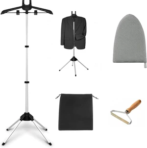 Garment Steamer Stand Rack for Clothes with Stand, Folding Garment Steamer Iron Stand for Home & Travel Ironing, Height Adjustable Lightweight Steamer Holder with Heat-Resistant Ironing Gloves Garment Steamer Stand Rack for Clothes with Stand, Folding Garment Steamer Iron Stand for Home & Travel Ironing, Height Adjustable Lightweight Steamer Holder with Heat-Resistant Ironing Gloves
