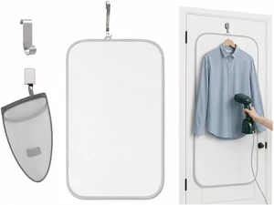 WAYUTO Over Door Garment Steamer Travel Mat 22 x 47 Inches with Hook, Ironing Glove and Scorch Mesh Press Pad for Clothes Care, Hanging Ironing Mat for Laundry Room and Travel WAYUTO Over Door Garment Steamer Travel Mat 22 x 47 Inches with Hook, Ironing Glove and Scorch Mesh Press Pad for Clothes Care, Hanging Ironing Mat for Laundry Room and Travel