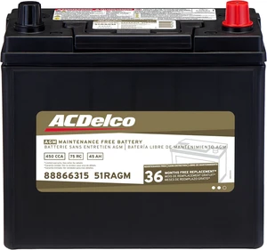 ACDelco Gold 51RAGM (88866315) 36 Month Warranty AGM BCI Group 51R Car Battery ACDelco Gold 51RAGM (88866315) 36 Month Warranty AGM BCI Group 51R Car Battery