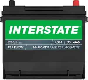 Interstate Batteries Car Battery 12V 55Ah 650CCA Group 35 AGM Interstate Batteries Car Battery 12V 55Ah 650CCA Group 35 AGM