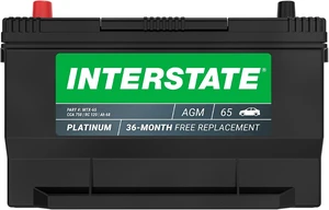 Interstate Batteries Car Battery 12V 68Ah 750CCA Group 65 AGM Interstate Batteries Car Battery 12V 68Ah 750CCA Group 65 AGM