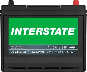 Interstate Batteries Car Battery 12V 70Ah 710CCA Group 24F AGM (MTX-24F) Interstate Batteries Car Battery 12V 70Ah 710CCA Group 24F AGM (MTX-24F)