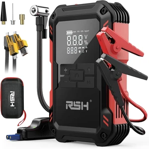 RSH Jump Starter with Air Compressor 4000A Peak Car Battery Jump Starter 150PSI Inflator Auto Booster 15000mAh Jump Box (up to 10L Gas,8L Diesel Engine) with LED Light,Quick Charger USB-C RSH Jump Starter with Air Compressor 4000A Peak Car Battery Jump Starter 150PSI Inflator Auto Booster 15000mAh Jump Box (up to 10L Gas,8L Diesel Engine) with LED Light,Quick Charger USB-C
