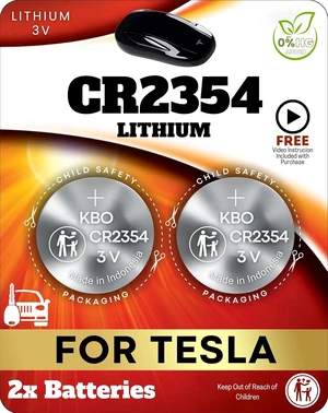 Key Fob Battery Replacement for Tesla CR2354, Pack of 2 Key Fob Battery Replacement for Tesla CR2354, Pack of 2