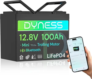 Dyness 12V 100Ah Bluetooth LiFePO4 Lithium Battery for Trolling Motors, RV Dyness 12V 100Ah Bluetooth LiFePO4 Lithium Battery for Trolling Motors, RV