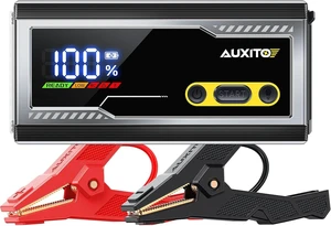 AUXITO 6000A Jump Starter, 12V Car Battery Jump Starter, Up to All Gas & 12L Diesel Engine with LED Display, Portable Jump Box with 3 Modes Flashlight and Jumper Cable, Storage Case AUXITO 6000A Jump Starter, 12V Car Battery Jump Starter, Up to All Gas & 12L Diesel Engine with LED Display, Portable Jump Box with 3 Modes Flashlight and Jumper Cable, Storage Case
