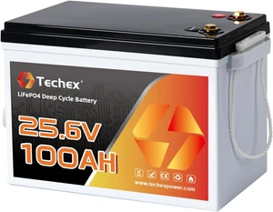 24V 100Ah LiFePO4 Battery, 100A BMS, 2560W Load Power, Low Temp Cut Off, Deep Cycle, 24V lithium battery for Trolling Motor, Boat, RV, Solar, Camping, Off Grid 24V 100Ah LiFePO4 Battery, 100A BMS, 2560W Load Power, Low Temp Cut Off, Deep Cycle, 24V lithium battery for Trolling Motor, Boat, RV, Solar, Camping, Off Grid