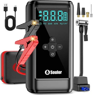 Jump Starter with Air Compressor 6000A Car Battery Jumper Starter Portable Jump Starter with Air Compressor 6000A Car Battery Jumper Starter Portable