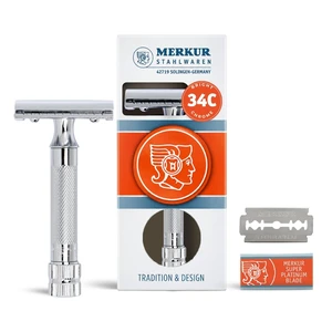 Merkur Mk34c Double Edge Razor with Heavy Duty Short Handle Merkur Mk34c Double Edge Razor with Heavy Duty Short Handle