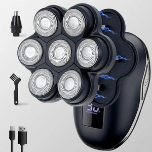 Electric Head Shavers for Bald Men, Head Razor for Men with Nose Hair Sideburns Trimmer, LED,Travle Lock Electric Head Shavers for Bald Men, Head Razor for Men with Nose Hair Sideburns Trimmer, LED,Travle Lock