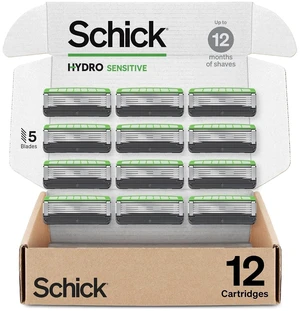 Schick Hydro Sensitive 5-Blade Mens Razor Blades Refills, 12ct Schick Hydro Sensitive 5-Blade Mens Razor Blades Refills, 12ct