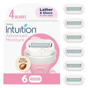 Schick Intuition Advanced Moisture 4-Blade Womens Razor Refills, 6 ct Schick Intuition Advanced Moisture 4-Blade Womens Razor Refills, 6 ct