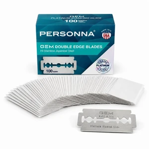 Personna GEM Platinum Diamond Glide Double Edge Razor Blades, 100 Count, Surgical-Grade Stainless Steel Safety Razor Blades for Smooth Wet Shaving Personna GEM Platinum Diamond Glide Double Edge Razor Blades, 100 Count, Surgical-Grade Stainless Steel Safety Razor Blades for Smooth Wet Shaving