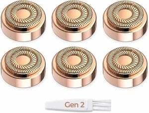 Replacement Heads for Flawless Generation 2, Compatible with Finishing Touch Flawless Facial Hair Remover for Women, Double Halo Gen 2 Replacement Blades, 6 Pack Replacement Heads for Flawless Generation 2, Compatible with Finishing Touch Flawless Facial Hair Remover for Women, Double Halo Gen 2 Replacement Blades, 6 Pack